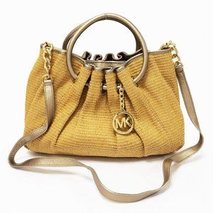 Michael by Michael Kors Natural Straw Satchel Bag